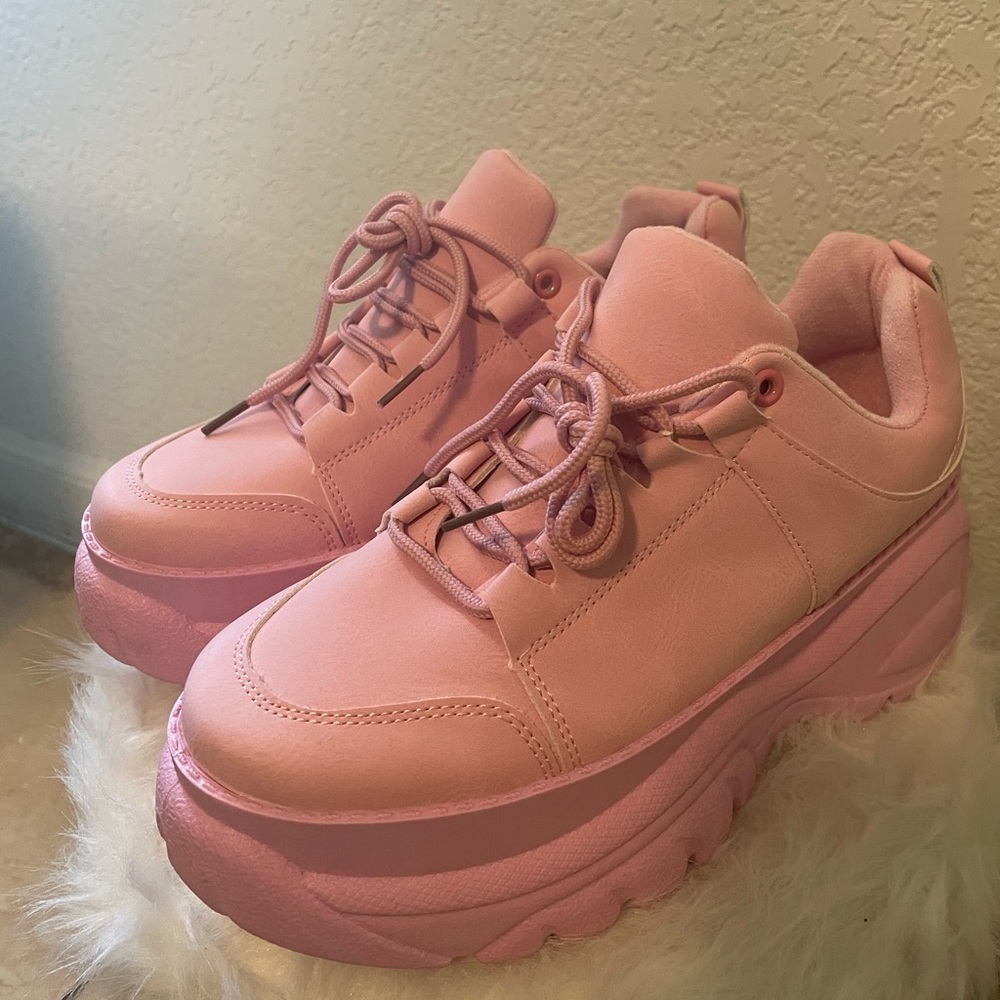 Pink Platform Sneakers